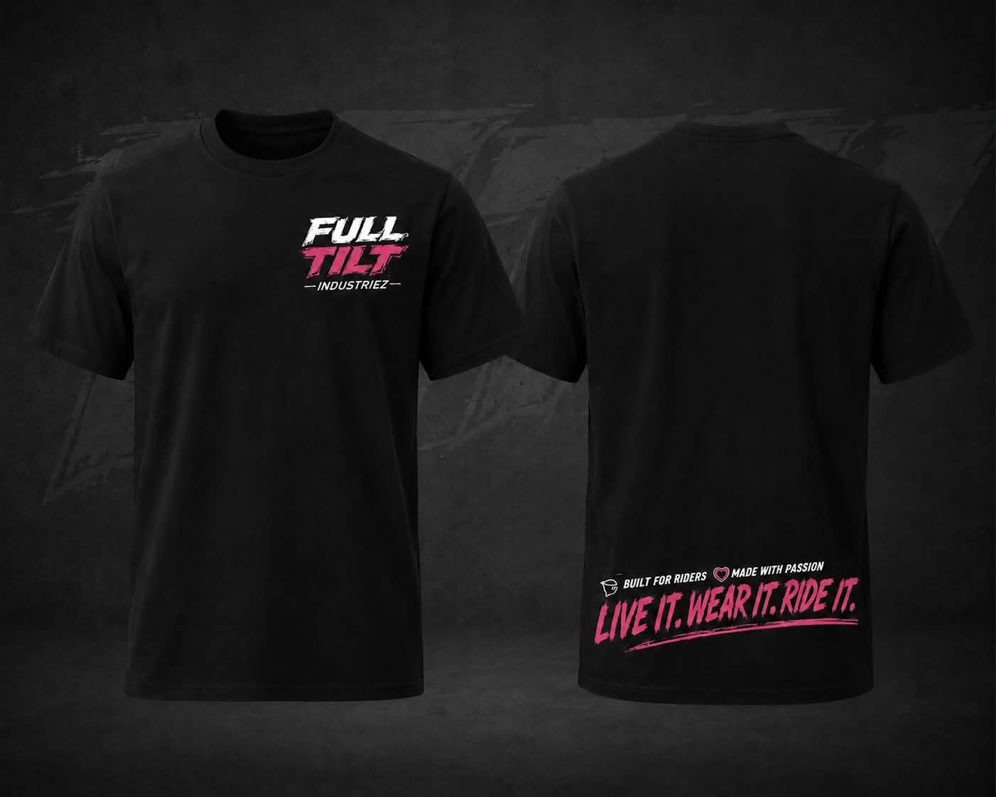 Adults Unisex Tshirt-Pink Logo