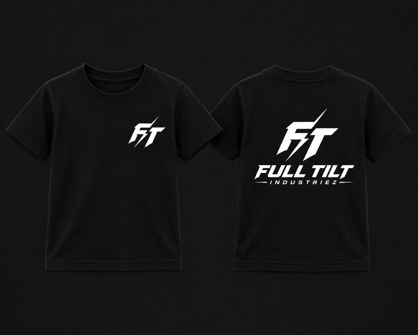 Kids Unisex Black Tshirts
