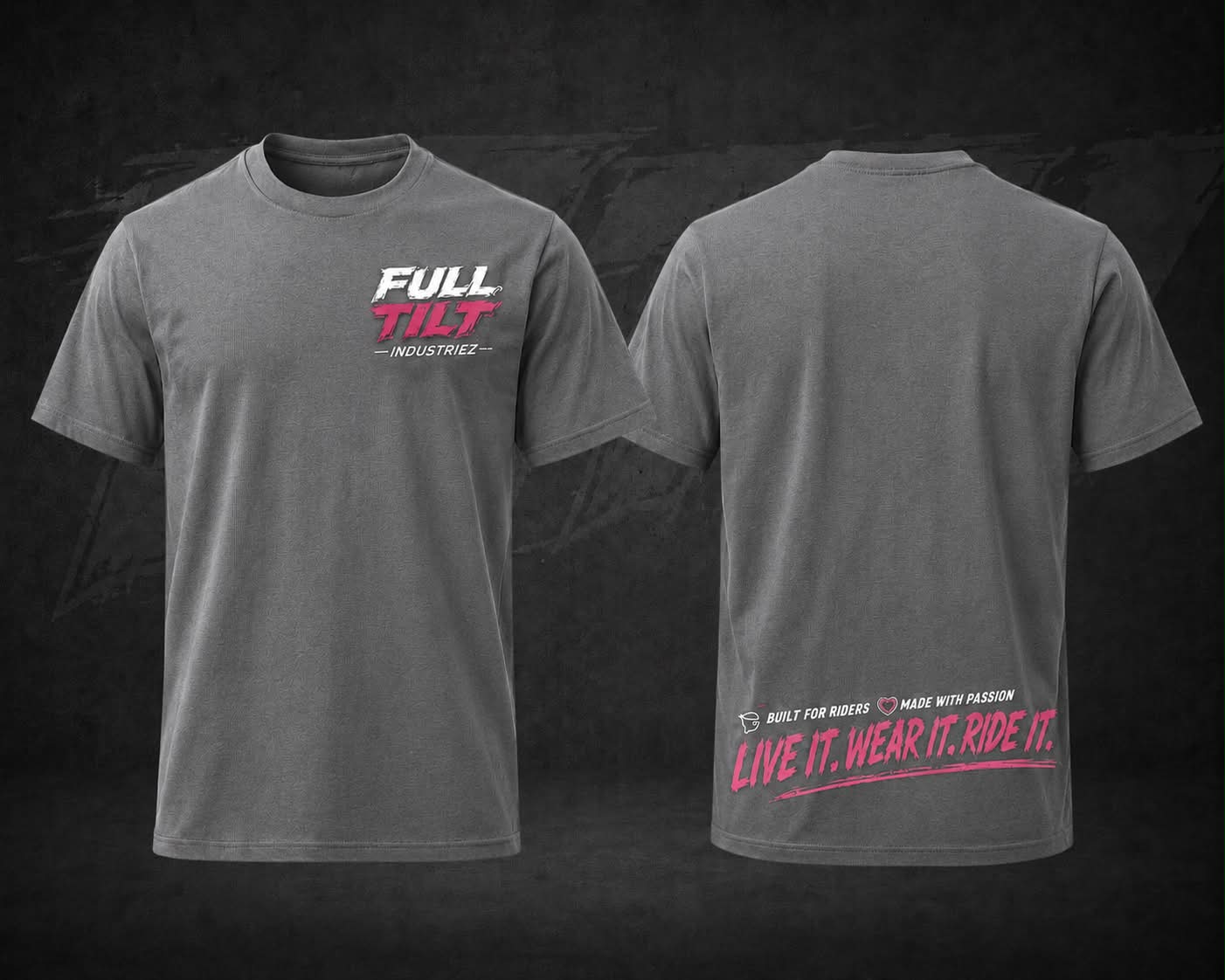 Adults Unisex Tshirt-Pink Logo
