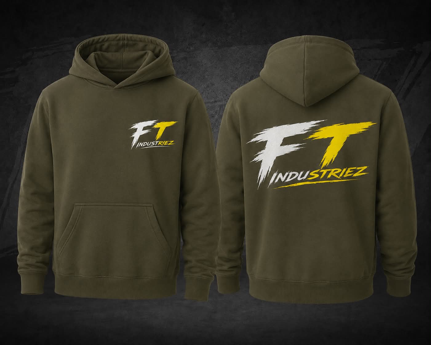 Adult Unisex Hoodie- Yellow Design